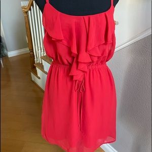Forever 21 red summer dress ruffle top